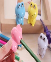 Cute Kawaii Cartoon Cat Plastic Pencil Sharpener Machine For Kids Gift School Supplies Korean Stationery Student1841539