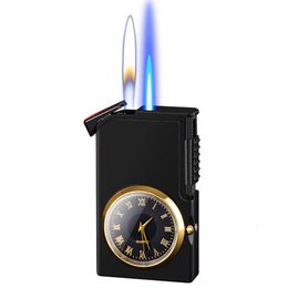 Baoshi Creative Two Types Of Flames Lighter Open Fire/ Jet Flame Gas Unfilled Lighter Custom