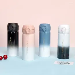 Water Bottles Fashionable Creative 304 Stainless Steel Gradient Bounce Cup High-looking Double-layer Vacuum Insulated Student