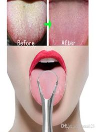 304 Stainless Steel Tongue Scraper Oral Hygiene TongueCleaner TongueScraping Brush Remove Halitosis Breath5864484