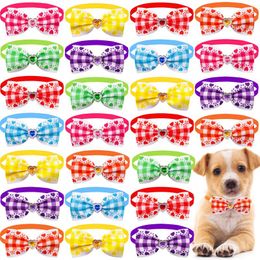 Dog Apparel 10/20pcs Small Cute Love Bow Ties Bulk Accessories Fashion Tie Pet Supplies Collars For Dogs