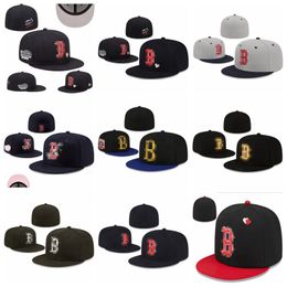 Red Sox- B letter Baseball caps Swag Hip Hop Cap For Men Casquette Bone Aba Reta Gorras Bones women Full Closed Fitted Hats