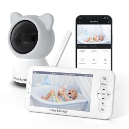 B5 Baby Monitor Baby phone Video Baby Camera Bebe Nanny HD 5 Inch LCD Two Way Talk PTZ Lullabies Audio and Video Monitoring