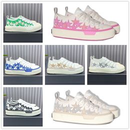 Sapatos casuais homens homens designer tênis de tênis up shoe stars lona lace plana up preto branco vermelho rosa verde azul azul escuro