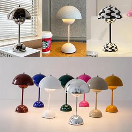 Table Lamps Flower Bud Lamp Night Light Mushroom Touch Desk With LED Bedroom Modern Decoration Home