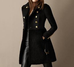 Women039s Wool Blends Women Jackets Oversized Vintage Punk Black Slim Autumn Winter Coats Outwear Casual Fashion Female Plus 2499095