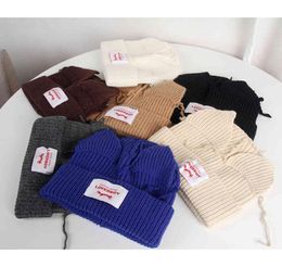 beanies Loverboy personalized cat pig ear wool cold hat cute warm autumn and winter men039s women039s label knitted fashion9846787