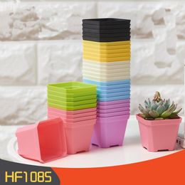 Thicken Square Mini Flower Pot Indoor Succulent Flowers Planting Pot Plastic Bottom Breathable Flower Pot Garden Decoration BHFF8657