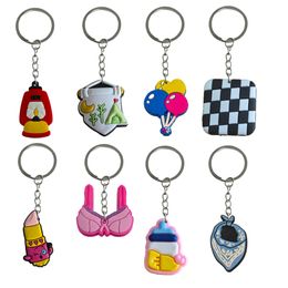 Keychains Lanyards Cartoon Keychain Cool Colorf Character With Wristlet Key Ring For Boys Pendants Accessories Kids Birthday Party Fav Otkpz