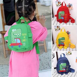 Mochilas Meninos e meninas Cartoon Dinosaur Bag fofo bolsa anti -perda Mochila bolsa de jardim de infância da bolsa da escola Preschool Rucksack WX