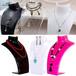 Display 1pcs Mannequin Bust Jewellery Display Rack Necklace Display Holder Jewellery Organiser For Ear Stud/Earrings Stand Necklace Chain