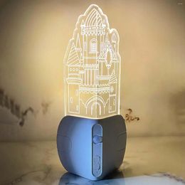 Table Lamps Castle Night Light Portable Desk Lamp Decorative Nursery Motion Sensor For Game Room Party Bar Bedside Office