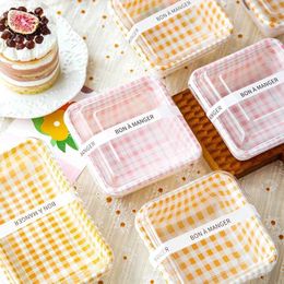 Disposable Dinnerware 10 disposable lunch boxes with Lid vegetables fruits salads bento takeout packaging cake plastic food containers Q240507