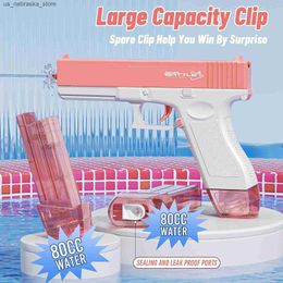 Sand Play Water Fun Gun Toys Electric Glock Pistol Shooting Toy Full Automatic Outdoor Beach Summer Siwmming Pool For Kids Boys Girls 230703 Q240408