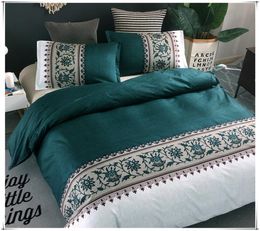 Designer Bed Comforters Sets Simple Luxury King Size Bedding Set Jacquard Floral Printed Bed Linen Duvet Cover Sets Quilt Covers B6940609