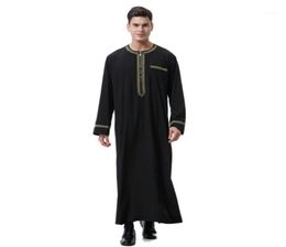 Shujin Muslim Men Abaya Jilbab Shirt Robes Jubba Thobe Islamic Men039s Clothing SetsEid Mubarak Worship Service Middle14371241