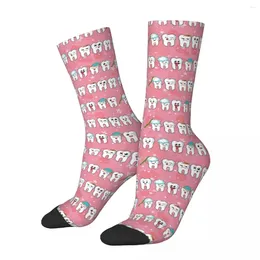 Men's Socks Cute Dental Assistant Gift Women Smile Teeth Harajuku Super Soft Stockings All Season Long Accessories For Unisex