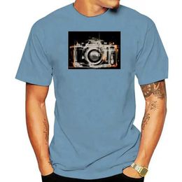 35mm camera three-way mens cotton photographer T-shirt short sleeved O-neck oversized T-shirt casual summer T-shirt gift creative J240506