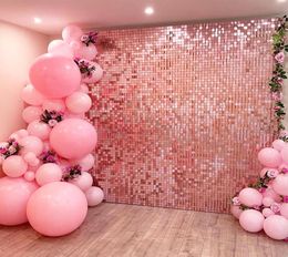 Party Background Curtain Sequin Backdrop Wedding Decor Baby Shower Sequin Wall Glitter Backdrop Curtain Birthday Foil Curtain6073639