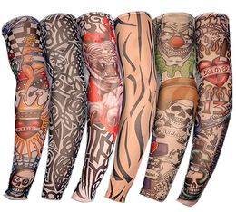 LEARNEVER 6 pcsset Fashion Temporary Fake Tattoo Sleeves Arm Art Design Kit Nylon Party4975230