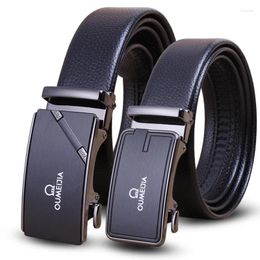 Belts Men's Leather Belt Genuine Automatic Buckle Casual Business Cowhide