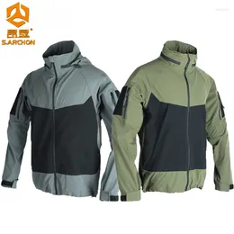 Men's Jackets Men Quick Drying Jacket Windproof Multi Pocket Waterproof Wear-resistant Coat Outdoor Hiking Travel Hunting Climbing