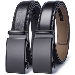 Belts Men Belt Genuine Leather Strap Luxury Brand Automatic Buckle Belt for Men High Quality Fashion Business Office Mens Accessories Y240507
