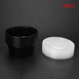 Disposable Dinnerware Hot selling 10 disposable plastic lunch bowls food containers storage boxes with lids Q240507