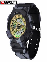 PANARS New Military Digital Watch Camouflage Outdoor Sports Double Display Electronic Waterproof Metre Watches for Men2002217