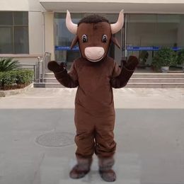 2024 Adult size bison Mascot Costume halloween Carnival Unisex Adults Outfit fancy costume Cartoon theme fancy dress Advertising Suits