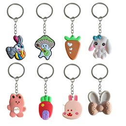 Keychains Lanyards Rabbit Keychain Boys Key Ring For Women Chain Accessories Backpack Handbag And Car Gift Valentines Day Keyring Suit Otjvw