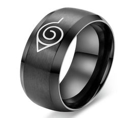 Anime Ring Fine Jewellery 8mm Black Cool Men Jewellery Stainless Steel Mens Man Party Accessories Usa Size7970431