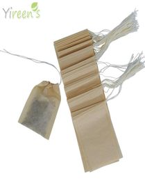 Green Tea Tools 1000pcs 60 X 80mm Empty Individual Herbal Plant Philtre Bags With Strings Coffee Maker Infuser Strainers No Bleach 3675215