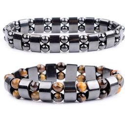 Bangle Nature Yellow Tiger Eye Hematite Beads Bracelet Therapy Health Care Magnet Men039s Jewellery Charm Bangles Gifts For Man5828147