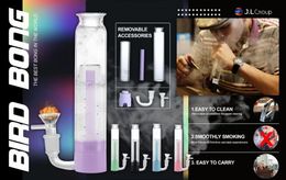 Cross-border new double filter water bong water bong portable handheld bong cigarette manufacturers wholesale