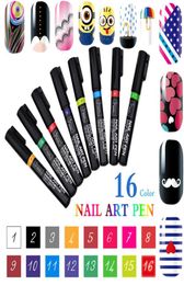 New Brand 3D Nail Art Pen 16 Colors Charm Women039s Delicate Pretty DIY Nail Art Nail Polish Pen UV Gel Manicure Tool 8282576