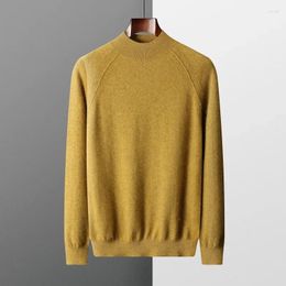 Men's Sweaters Goat Cashmere Sweater Half High Collar Pullover Autumn And Winter Long Sleeve Knitted Basic Versatile Shirt