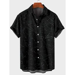 Men's Casual Shirts Hallown Hawaiian Shirt Digital Printing Mens Shirt Y2k Hombre Short-slve Tops Strt Retro Harajuku Mens Clothes Hot Sale Y240506