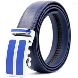 Belts Genuine Leather Men Belt Metal Automatic Buckle Luxury Business Casual Male Fashion Designer Top Quality Waistband