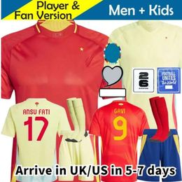 24 EURO Soccer Jerseys PEDRI GAVI LAMINE YAMAL MORATA Carvajal OLMO ASENSIO FERRAN RODRIGO Cucurella Jersey 24 25 Men Kid Kit Football Shirt Fan Player