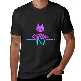 Men's Polos Stray Game Neon Logo T-Shirt Boys Animal Print Short Sleeve Tee Mens Clothes