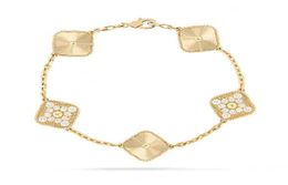 lucky clover bracelet brand letterV cleef tennis chain charm bracelets mens designer Jewellery for women party Christmas Presents g3491132