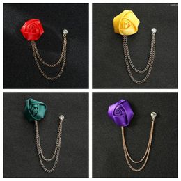 Brooches Suit Decoration Corsage Collar Pin Festive Fashionable Rose Long Chain Brooch
