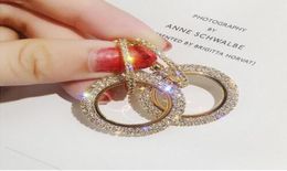 New design creative jewelry highgrade elegant crystal earrings round Gold and silver earrings wedding party earrings for woman GB4702061