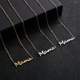 Choker Mother's Day Mama Letter Pendant Necklace For Women Simple Love Mom Clavicle Chain Personality Family Party Jewellery