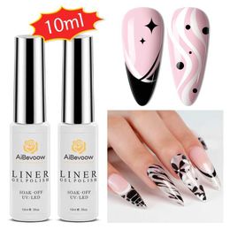 Nail Gel Aibevow 10ml Drawing Glue Black White/Gold Silver Two piece Box Color nail polish Q240507