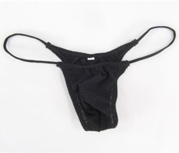 G205D mens japanese style mini pouch thong sexy pantiesMini Micro Bikini String waist Bubble Mesh Honeycomb8412654