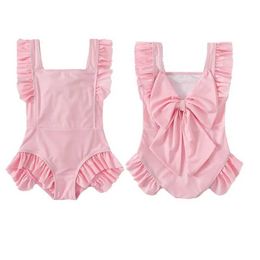 Costume da bagno unitario, simpatico da bagno carino e alla moda per ragazze estive ragazze di 2-10 anni da bagno grande costume da bagno h240508