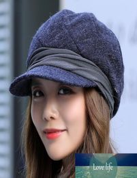 7 Colours Autumn Winter Women Beret Octagonal Worsted Plaid Newsboy Caps Casual Style Short Eaves Dome Nice Gifts For Girl Factory 2730495