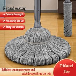 No Hand Washing Mop Household Floor Cleaning Rotating Self Twisting Water Lazy Person Tools 240508